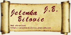 Jelenka Bilović vizit kartica